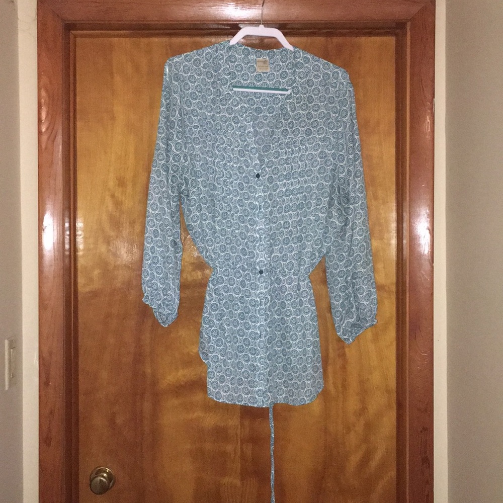 Blue Printed Blouse